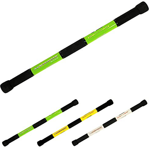 BEST SPORTING Schwingstab Fitness POWERCISER grün I Schwingstab Physiotherapie mit Trainingsanleitung I Swingstick für Fitnesstraining Muskulatur, Haltung und Koordination I Schwungstab Gymnastik