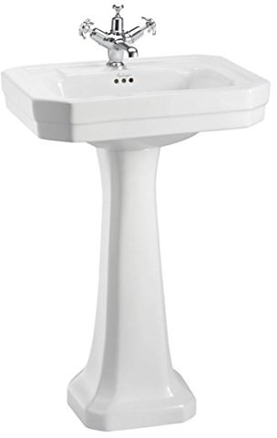 Casa Padrino luxury porcelain washbasin with pedestal 56 x 47 x H. 90 cm - Hotel Restaurant Furniture