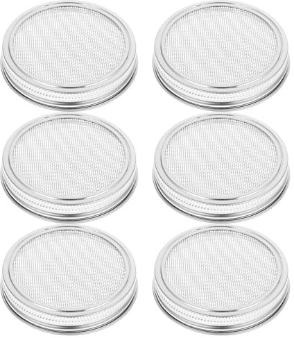 BESTONZON Tapas de germinación de Acero Inoxidable Tapa de – Germinador de Semillas para tarros