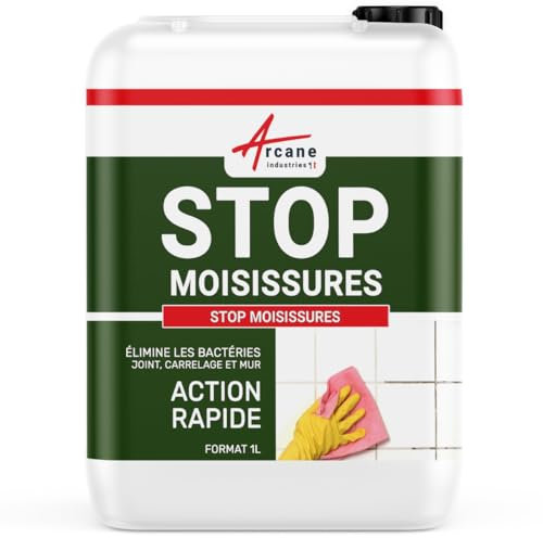 Anti moisissure mur, salle de bain, produit, nettoyant - 1 L - ARCANE INDUSTRIES