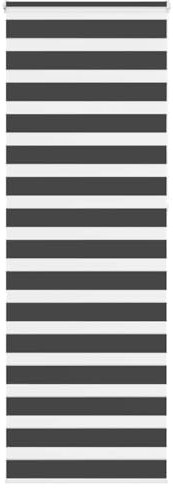 vidaXL Zebrarollo Schwarz 85x230 cm Stoffbreite 80,9 cm Polyester, Zebra-Rollo, Doppelrollo, Zebra-Jalousie für Fenster, Doppelrollo, Zebra-Rollo