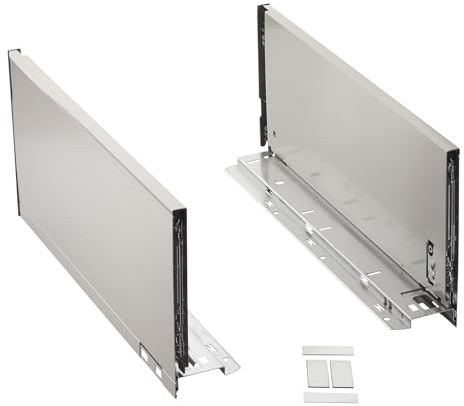 Châssis de tiroir Blum LEGRABOX pure 770C2702I (longueur nominale 270 mm, hauteur système C 176,8 mm) Châssis en acier inoxydable avec anti-traces de doigts, caches inclus