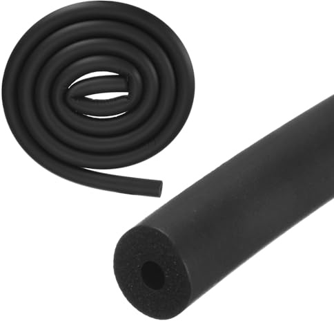 M METERXITY Pipe Insulation Foam Tube, 3mm 1/8 ID 11mm OD 3.3Ft 1m Length, Soft Flexible Foam Tubing Pipe Insulation for Handle Grip Support/Guitar Stand/Roof Racks [Black]