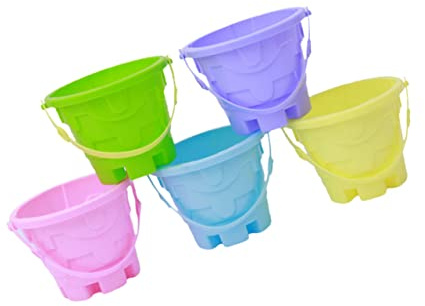 DECHOUS 5 Pezzi Di Secchielli Da Spiaggia In Plastica Mini Secchielli Giocattoli Secchielli Per Secchielli Per Sabbia Per Secchielli Per Sabbia Per