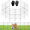 10 Pezzi Recinzione da Giardino Esterno, 81cm(H) x 32cm(L) Recinzione Giardino Decorativa in Metallo, Antiruggine, Recinzione in Ferro per Esterni, Bordo da Giardino, Recinzione per Cani e Animali