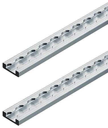 2 x binari Airline profilo quadrato/angolare – Light – 2 metri