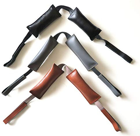 Leder-Türkissen-Tür-Kissen-Türstopper-Fensterstopper-Türpuffer-Kein lautes zuschlagen oder zufallen der Tür-grau