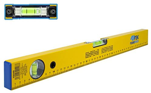 Ferrestock FS548 Rechteckige Wasserwaage, Aluminium, 50 cm, Fsk, Gelb