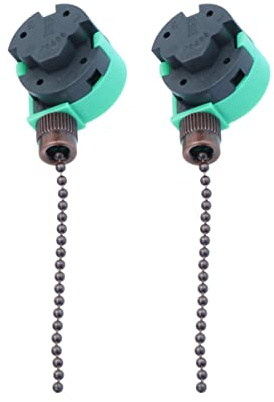 DOITOOL Interruttore Tirante per Ventilatore da Soffitto 220v 2 Pezzi