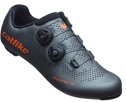 CATLIKE 7200100036 - MIXINO RC1 Rennfahrradschuhe für Männer und Frauen Größe 43 mit Carbonsohle, sehr steif und leicht und doppeltem Zifferblattverschluss in Farbe Grau