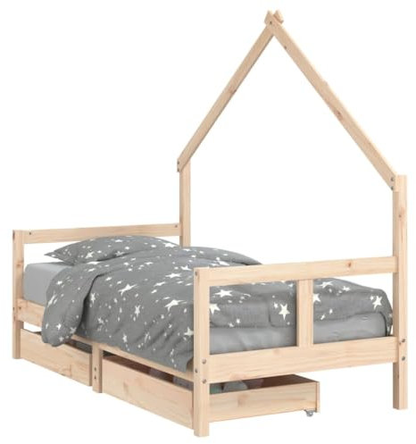 vidaXL Estructura de Cama Infantil con cajones Madera de Pino 80x160cm