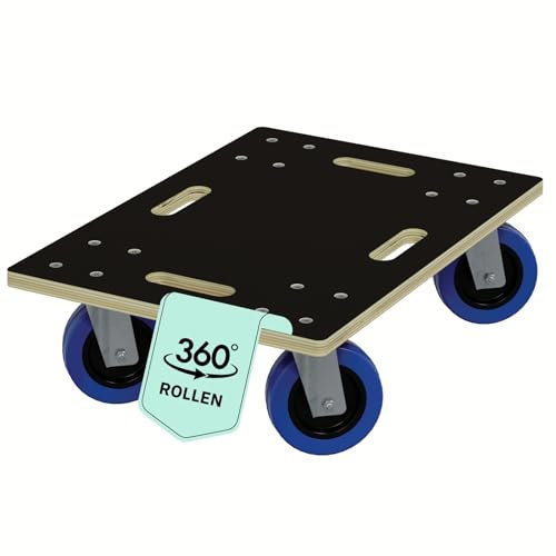 HAGO24 Möbelroller ohne Bremse in 35x50cm I Schwerlast-Rollbrett bis 800kg I Möbel-Transportroller mit Griffmulden I hochwertiger Rollwagen für Umzug I Stabile Transporthilfe mit Rollen