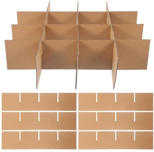 HOMOCONO 1 jeu de séparateurs en carton pour cartons de déménagement, verrerie, kit d', séparateurs pour vaisselle et bouteilles de vin, système de séparation pour un sûr