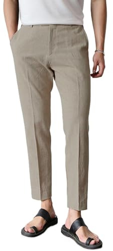 GINGTTO Chino Homme Slim Pantalon Stretch Eté Léger Trousers Poches | Super Stretch,Léger,Décontracté,Bureau Formel,Poches Latérales Profondes,Intelligentes