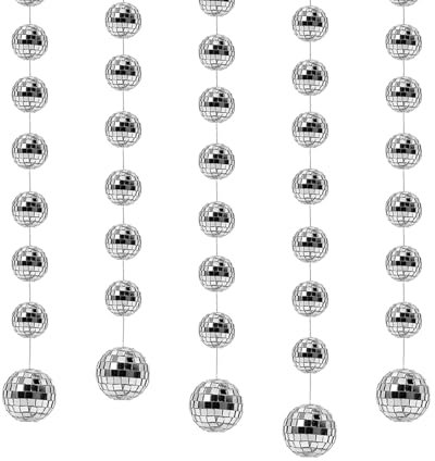 Disco Spiegel Ball, 40 Stück Mini Discokugel Mirrorball Glänzende Disco Ball Silber Diskokugel Spiegelkugel Für Weihnachtsbaum Hochzeit Geburtstagsfeier Dekoration Lichteffekt