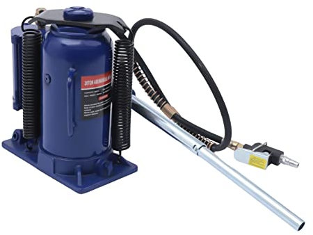 Hydraulischer Wagenheber 20T Pneumatischer Wagenheber Anhebende Höhe 17cm, Hydraulikheber um Heben Schwerer für Auto Pickup LKW Wohnmobil Autoreparatur Industrietechnik Blau