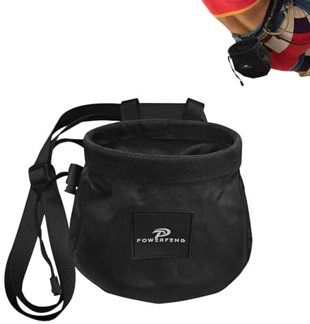 Bolsa de tiza para escalada en roca y búlder: bolsa de tiza para equipos de escalada al aire libre para hombres y mujeres, equipo de escalada y accesorios para interiores