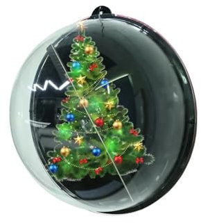 MZZYG Holográfico Proyector Ventilador LED Holográfico De 32 Cm Utilizado For Adornos De Árboles De Navidad Y Bolas De Árbol De Navidad