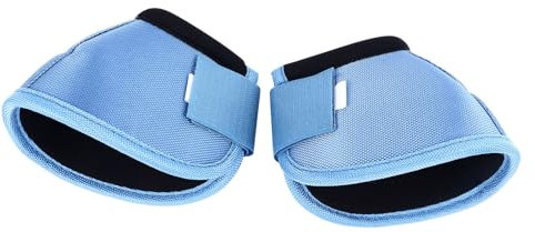 HUONIU Pferde Bell Boots Oxford Stoff Strapazierfähig Bequem Atmungsaktiv Hufschutz Schwarz (M)