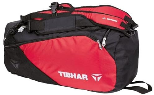 Tibhar Sporttasche - Tischtennis Tasche - Schwarz - 32 x 25 x 60 cm