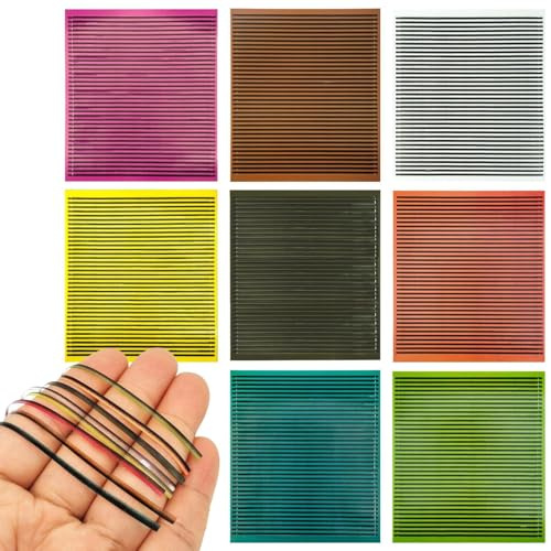 Fly Fishing Synthetic Quills, 8 Sheets Bait Making Materials, 4.84x4.33 inches, Portable Fly Tying Accessories, Realistic Body Wrap for Fishing Enthusiasts, Anglers