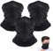 Issimober 3 Stück Multifunktionstuch Schlauchschal, Elastiche Atmungsaktiv Halstuch Schwarz, Schnelltrocknend Winddicht Loop Schal Herren/Damen, Sonnenschutz Maske für Laufen Wandern Outdoor Sportart