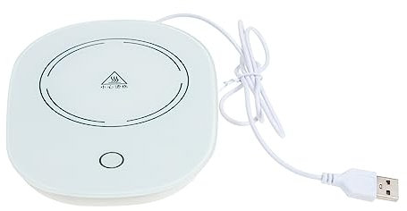 Cabilock Electric Thermostat Cup Warmer Water Mug Warmer Compact USB Heated Coaster