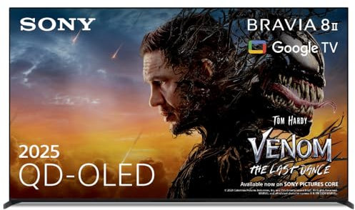 Sony BRAVIA 8 II 55 QD-OLED, K55XR8M25BP (2025), 4K HDR Smart TV, AI XR Processor, Acoustic Surface Audio+, Dolby Vision/Atmos, IMAX Enhanced, Apple AirPlay 2, Eco Dashboard, 5 year warranty.