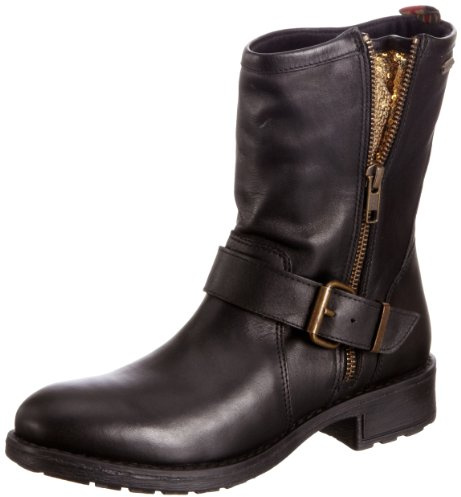 Pepe Jeans Botas de Motociclista Pimlico 4 para Mujer, Black, 4 UK