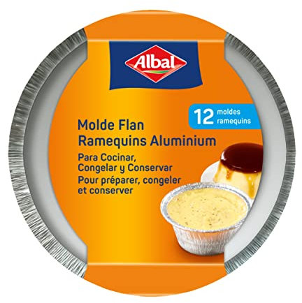 Albal 12 Ramequins Aluminium, Pour la Préparation des Flans, Démoulage Facile