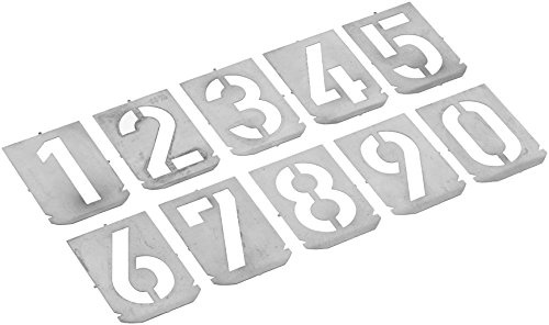 GRAVUREM Signeringsschabloner 0-9 – sifferuppsättning/teckenhöjd 60 mm