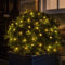 Lights4fun 100er LED Lichterkette warmweiß grünes Kabel Innen Außen mit Timer