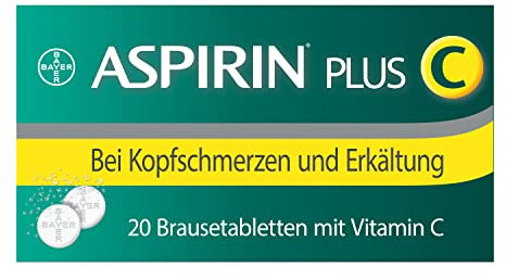 Aspirin Plus C | Erkältungsmittel mit Vitamin C | schnell gegen Kopf-, Hals- und Gliederschmerzen | Nr. 1 Erkältungsmarke | 1x 20 Brausetabletten