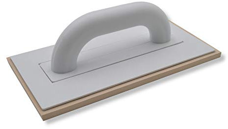 DEWEPRO® Fliesen Fugbrett mit Auflage aus Zellkautschuk - Ausfugbrett mit 8mm Zellgummi - 280x140mm Verfugbrett - Fugscheibe - Fugenbrett