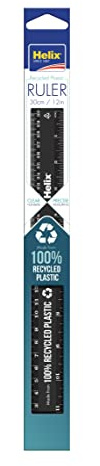 Helix 100% återvunnen plast 30 cm/12 tum linjal