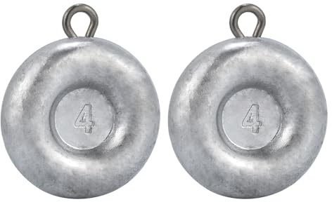 Dr.Fish 10pk Fishing Coin Disc Sinker Salt Fresh Catfish Fishing Weight 3oz