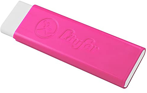 Läufer 69264 Pocket Radierer, Radiergummi für Bleistifte und Farbstifte, pink, mit Schutzhülle, Radierer für die Hosentasche