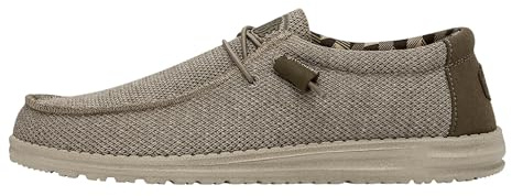 HEYDUDE Wally Sox Herren - Slip on Schuhe - Mokassin Stil, Beige, 43