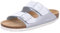Rohde Damen Pantolette Zwei Riemen Metallic Effekt Weite G Perlato Alba 5623, Größe:37 EU, Farbe:Blau