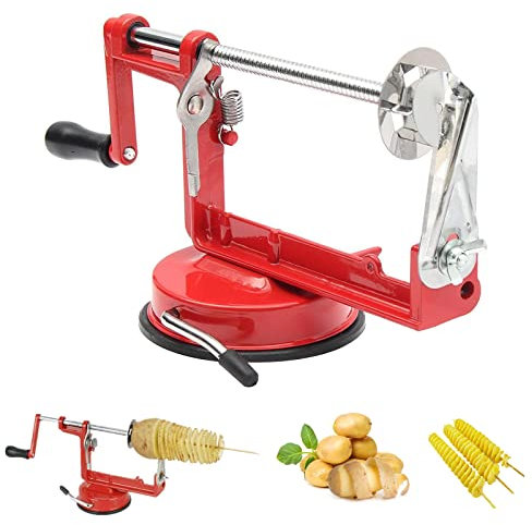 Tokenhigh Potato Spiral Peeler, Potatoes Peeler Corer, Fruits and Vegetables Spiral Cutter Tool, Multifunction Manual Peeling Machine, Cutter Slicer for Household Kitchen Restaurant