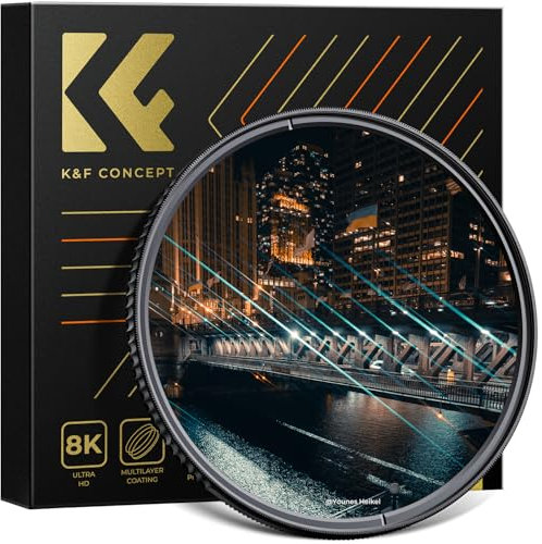 K&F CONCEPT Blue Streak Anamorpher Effekt Filter 67mm Blaue Streifenfilter Anamorphic Light Flare Effect Filter (Nano-Xcel)