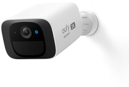 eufy Security SoloCam C210 Security Camera Outdoor Wireless, 2K Resolution Home Security Camera, IP67 Weather Resistant, No Monthly Fee, 2.4 GHz Wi-Fi, HomeBase S380 (HomeBase 3) Compatible (Renewed)