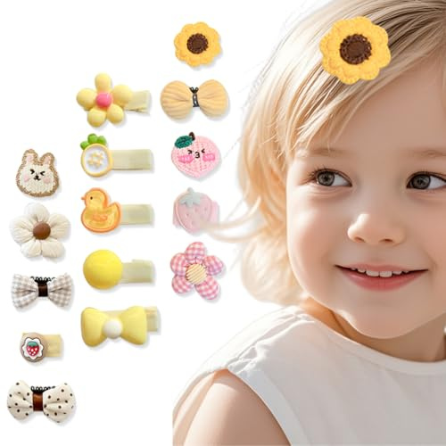 XYTAHDM 15 stück Baby Haarspangen,Haarspange Baby Feines Haar,No Slip Kleinkind Mini Haarspangen,Haarklammer Baby Haarschleifen Neugeborene für Baby Feines Haar Mädchen Kleinkind