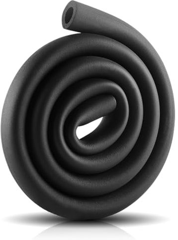 RANJIMA Tube d'isolation en mousse, diamètre : 22 mm, isolation des tuyaux : 9 mm, flexible, isolation des tuyaux, 1,8 m, revêtement pour équipements de fitness, tuyaux, manipulations, noir