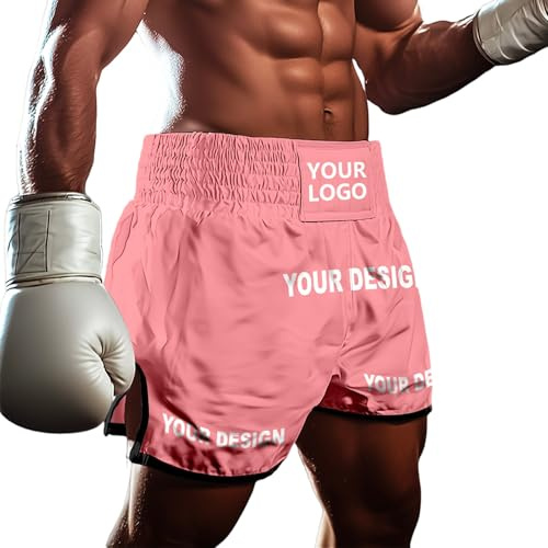 Short de boxe Muay Thaï personnalisé pour boxe, MMA, BJJ, entraînement, combat, pour hommes, femmes, enfants, tissu léger anti-déchirure avec taille réglable