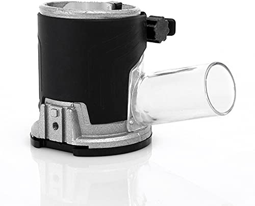 Plunge router aluminiumlegering bas dammsugare trimmaskin fräs träbearbetning slitsskydd praktiskt mycket exakt enkel installation låssystem ergonomiskt handtag fint kvalitetsmaterial lång