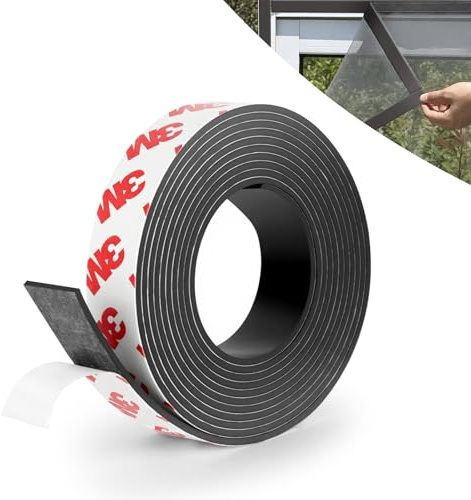 AOOWU magnetband självhäftande stark, 2 m magnetremsor självhäftande stark, magnetisk tejp kan skäras till storlek med optimal vidhäftning, självhäftande magneter med hög magnetisk slips