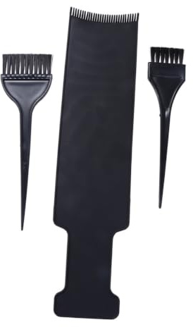 IDEANATEGRATE Set 3 Pezzi Applicatore Tinta Chioma Nero in Plastica, Pettine e Spazzola per Tintura Chioma, Risparmio Economico e Protezione del Capelluto per Uso Domestico Fai da Te