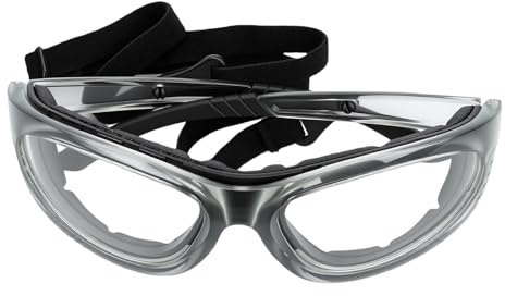 UPALDHOU Lunettes de Sport, Lunettes de Squash Photochromiques Anti-buée pour Racquetball, de Cyclisme Coupe-vent Bleues Bloquantes