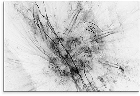 Abstrakt 1169-120x80cm SCHWARZ-WEISS Bilder - Wandbild Kunstdruck in XXL Format - Fertig Aufgespannt – TOP - Leinwand - Wand Bild - Kunst Bild - Wandbild abstrakt XXL
